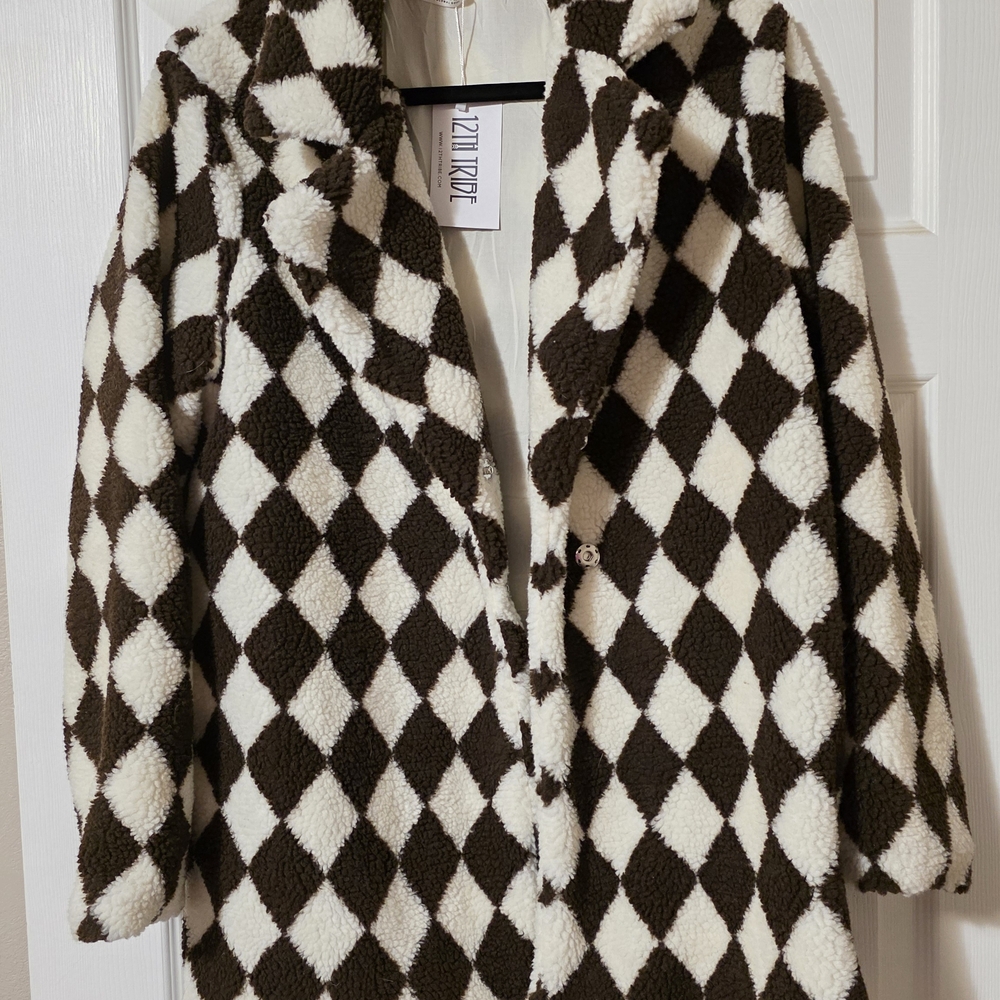 12th Tribe Sherpa Cream and Brown Coat